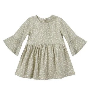Rylee + Cru Girls Bell Dress-Sage Garden. Size: 6-7Y.